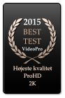 2015 BESTTEST  VideoPro  Hjeste kvalitet ProHD 2K Hjeste kvalitet ProHD 2K